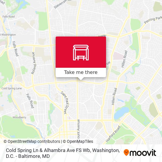 Cold Spring Ln & Alhambra Ave FS Wb map