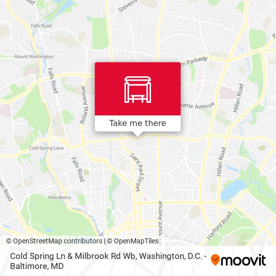 Mapa de Cold Spring Ln & Milbrook Rd Wb