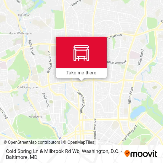 Cold Spring Ln & Milbrook Rd Wb map