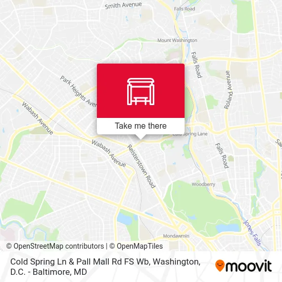 Cold Spring Ln & Pall Mall Rd FS Wb map