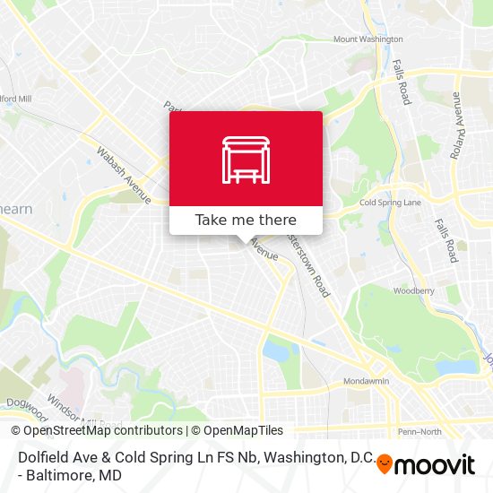 Dolfield Ave & Cold Spring Ln FS Nb map
