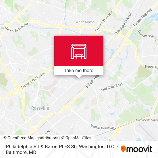 Philadelphia Rd & Baron Pl FS Sb map