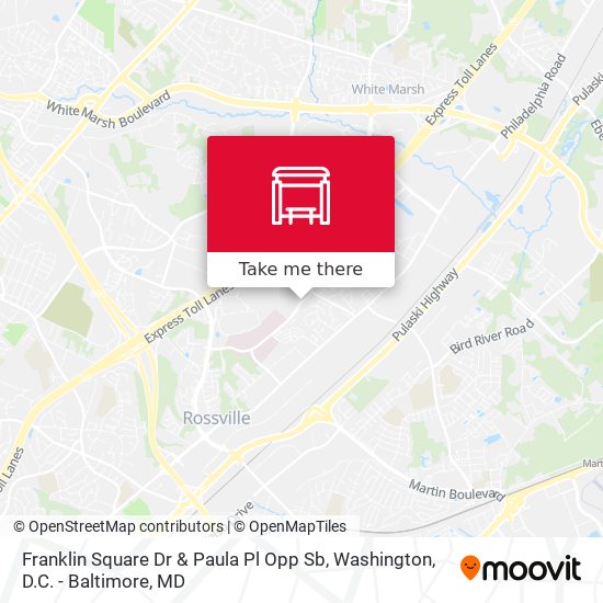 Franklin Square Dr & Paula Pl Opp Sb map