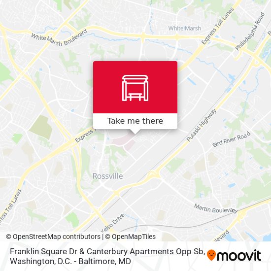 Franklin Square Dr & Canterbury Apartments Opp Sb map