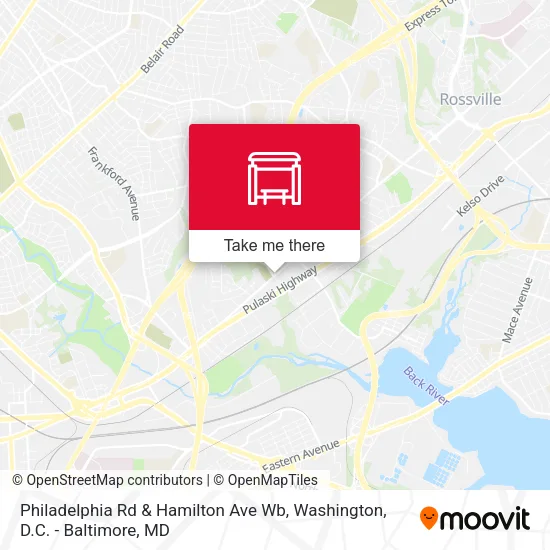 Philadelphia Rd & Hamilton Ave Wb map