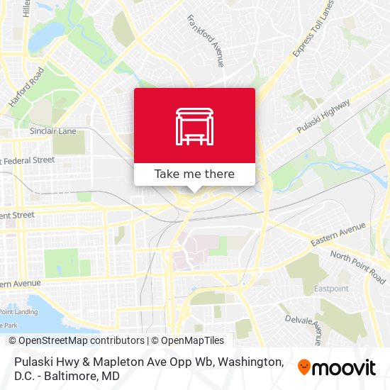 Mapa de Pulaski Hwy & Mapleton Ave Opp Wb