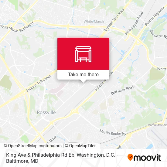 King Ave & Philadelphia Rd Eb map