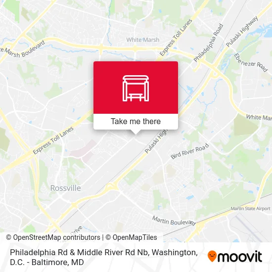 Philadelphia Rd & Middle River Rd Nb map