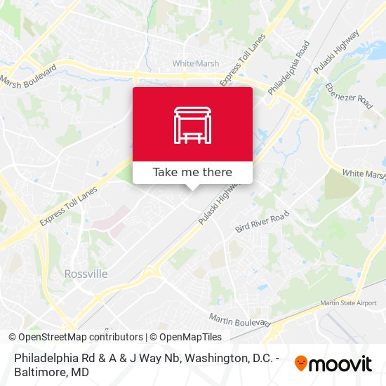Philadelphia Rd & A & J Way Nb map