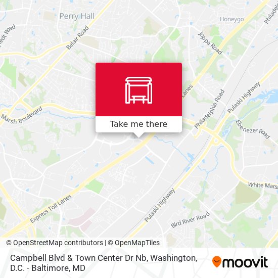 Campbell Blvd & Town Center Dr Nb map