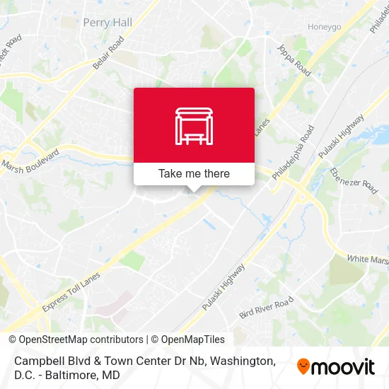 Campbell Blvd & Town Center Dr Nb map