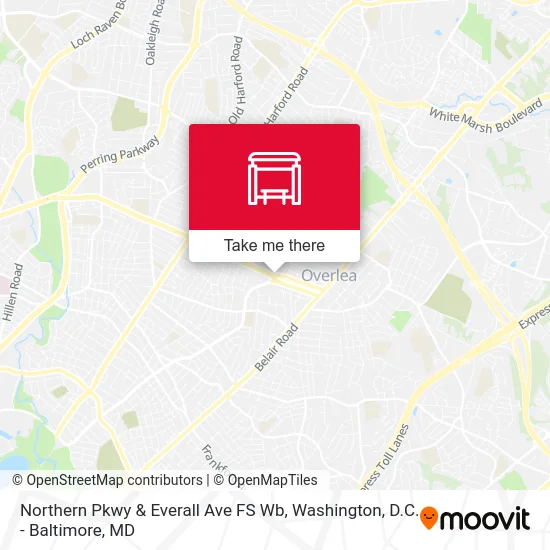 Northern Pkwy & Everall Ave FS Wb map