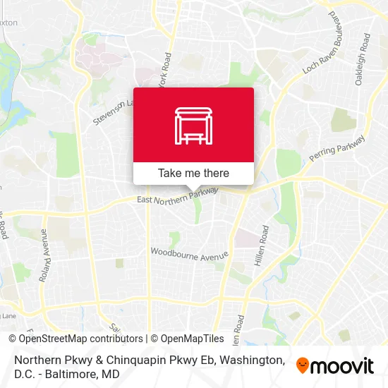 Northern Pkwy & Chinquapin Pkwy Eb map