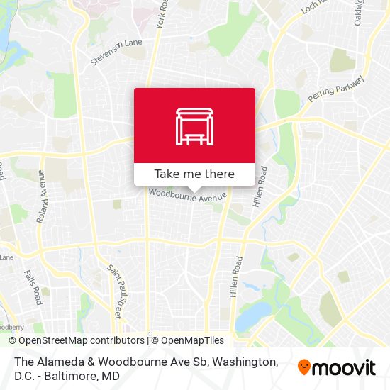 Mapa de The Alameda & Woodbourne Ave Sb