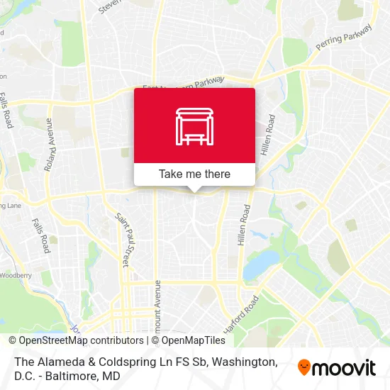 Mapa de The Alameda & Coldspring Ln FS Sb