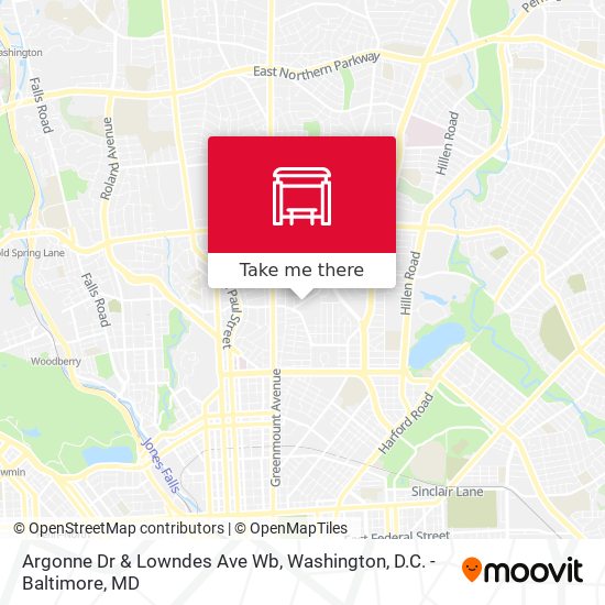 Argonne Dr & Lowndes Ave Wb map