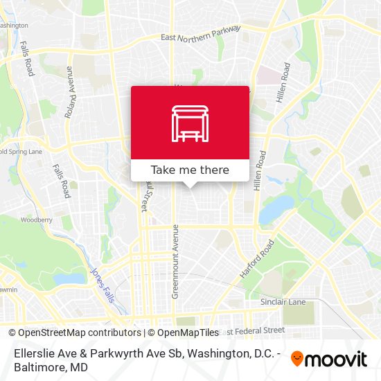 Ellerslie Ave & Parkwyrth Ave Sb map