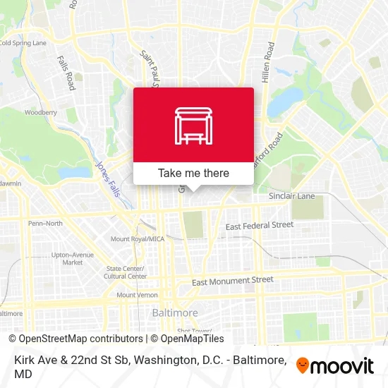 Kirk Ave & 22nd St Sb map