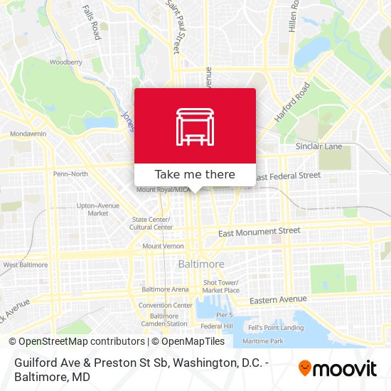 Mapa de Guilford Ave & Preston St Sb