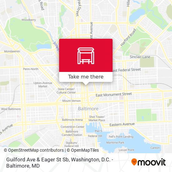 Mapa de Guilford Ave & Eager St Sb