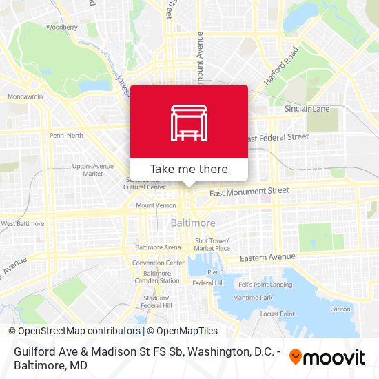 Guilford Ave & Madison St FS Sb map