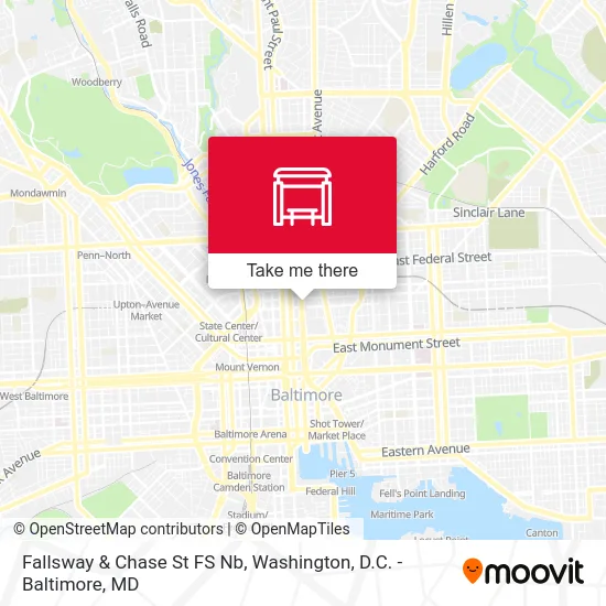 Fallsway & Chase St FS Nb map