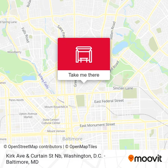 Kirk Ave & Curtain St Nb map