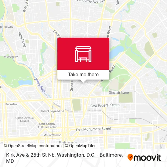 Kirk Ave & 25th St Nb map