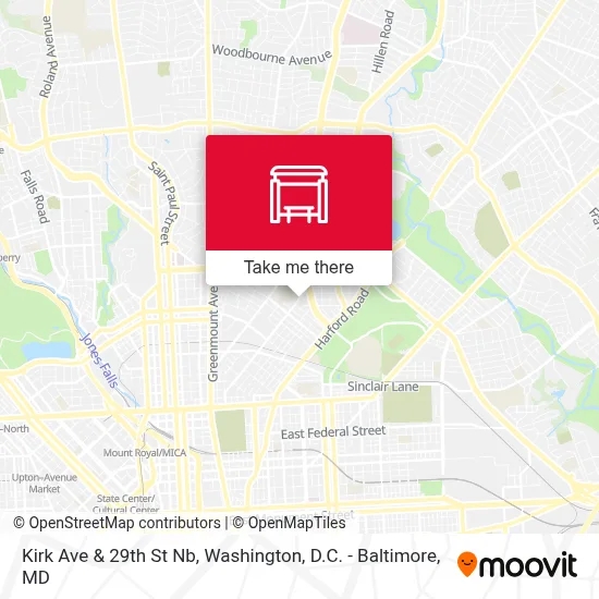 Kirk Ave & 29th St Nb map