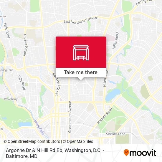 Argonne Dr & N Hill Rd Eb map