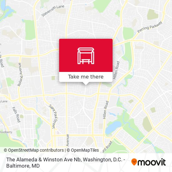 The Alameda & Winston Ave Nb map