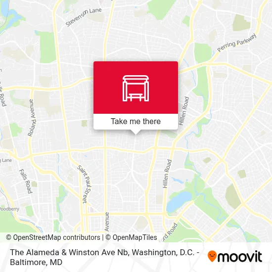 The Alameda & Winston Ave Nb map