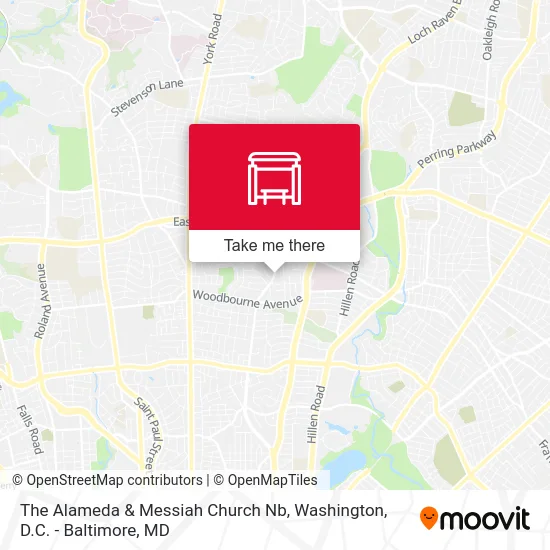 The Alameda & Messiah Church Nb map