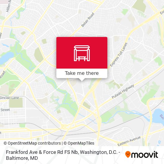 Frankford Ave & Force Rd FS Nb map