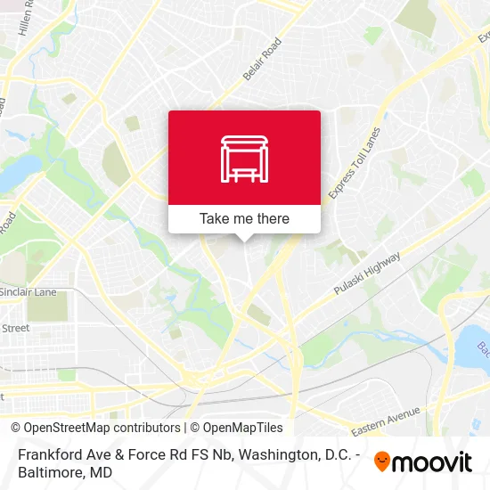 Frankford Ave & Force Rd FS Nb map