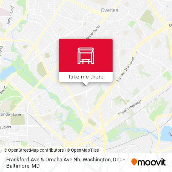 Frankford Ave & Omaha Ave Nb map