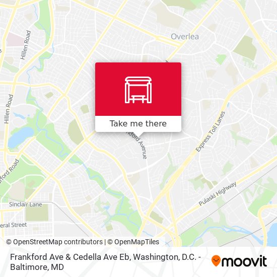 Frankford Ave & Cedella Ave Eb map