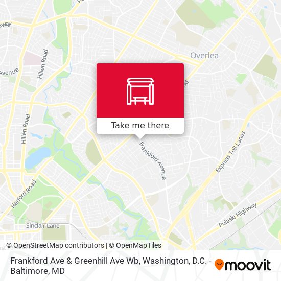 Frankford Ave & Greenhill Ave Wb map