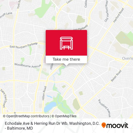 Echodale Ave & Herring Run Dr Wb map