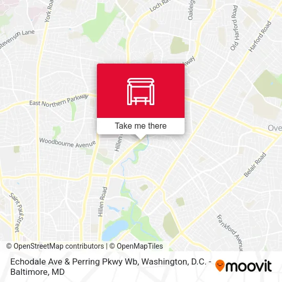 Echodale Ave & Perring Pkwy Wb map