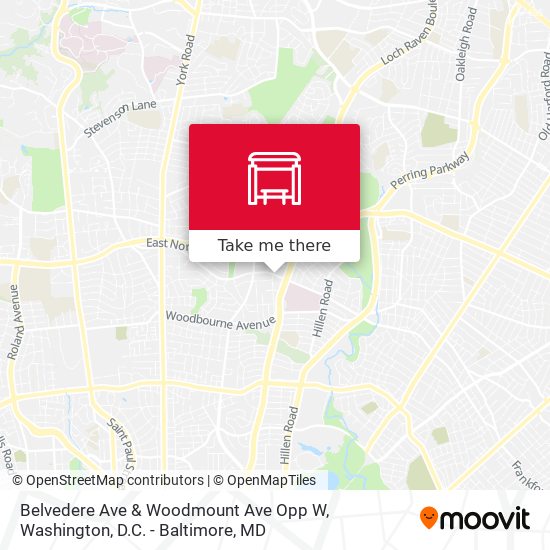 Belvedere Ave & Woodmount Ave Opp W map