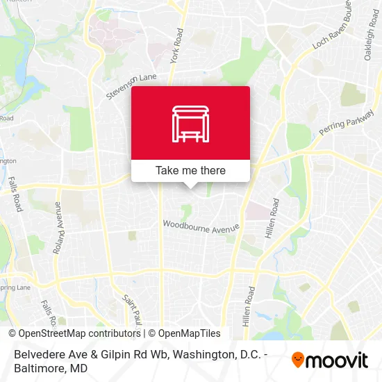 Belvedere Ave & Gilpin Rd Wb map