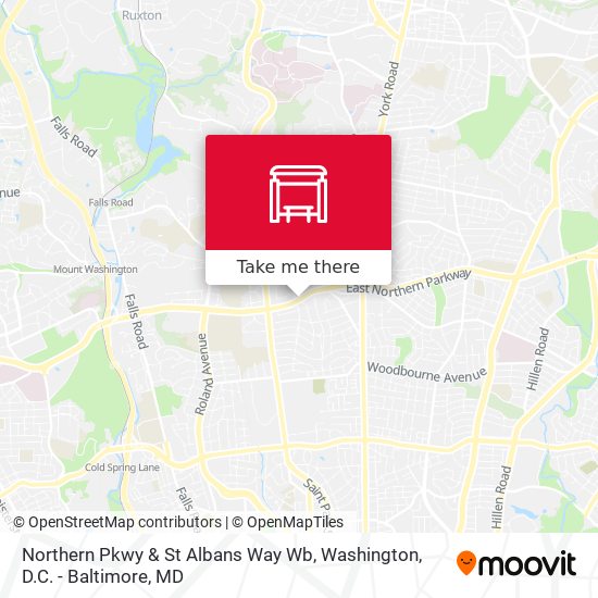 Northern Pkwy & St Albans Way Wb map