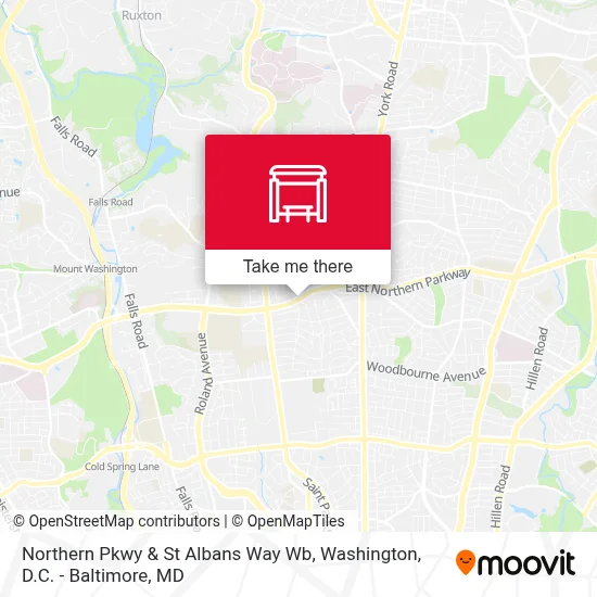 Northern Pkwy & St Albans Way Wb map