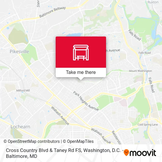 Cross Country Blvd & Taney Rd FS map