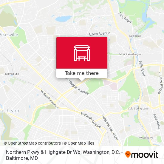 Northern Pkwy & Highgate Dr Wb map