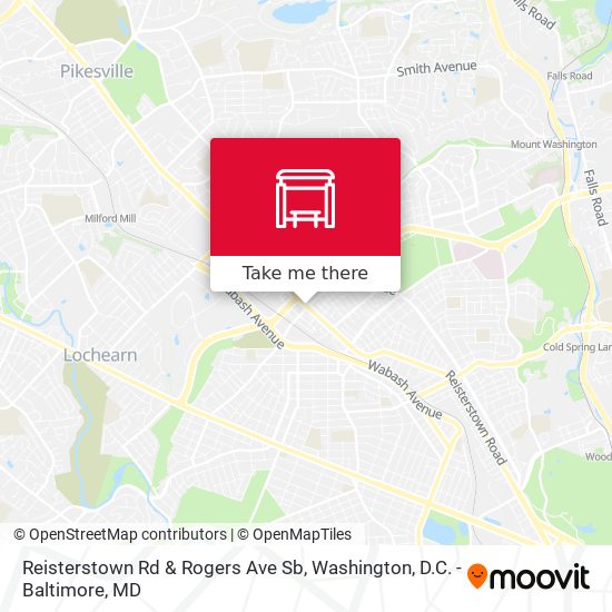 Mapa de Reisterstown Rd & Rogers Ave Sb