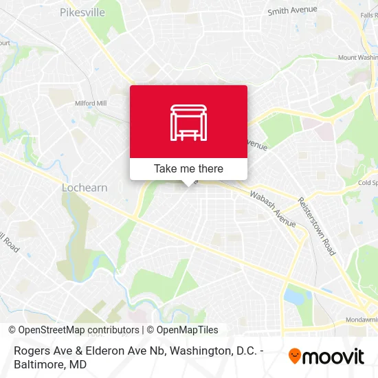 Rogers Ave & Elderon Ave Nb map