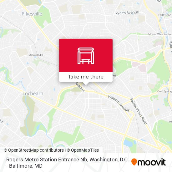 Rogers Metro Station Entrance Nb map