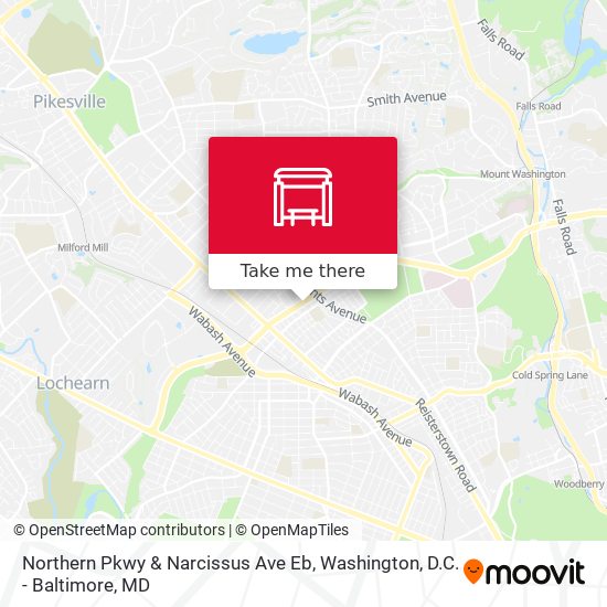 Northern Pkwy & Narcissus Ave Eb map